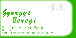 gyorgyi beregi business card