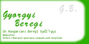 gyorgyi beregi business card